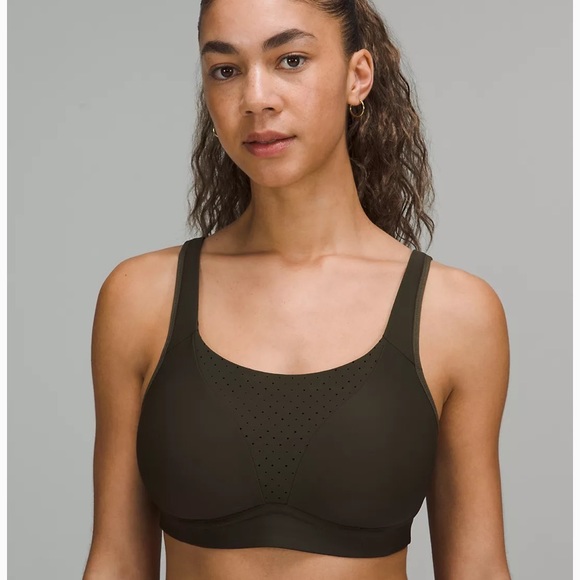 Lululemon athletica run times bra 34DDD NWT sports fitness workout dark olive - Picture 3 of 6